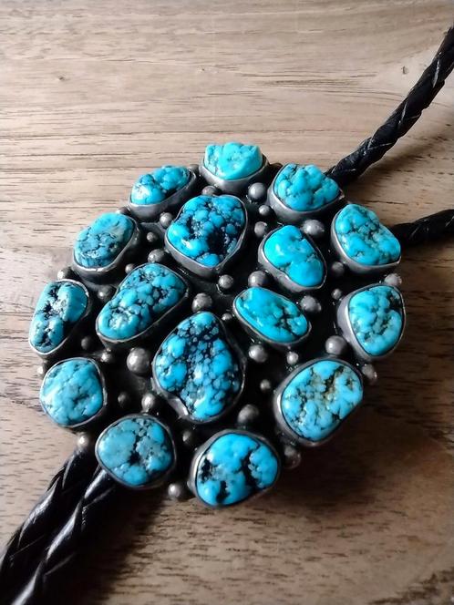 Unieke Vintage native American bolo tie, Sieraden, Tassen en Uiterlijk, Kettingen, Zo goed als nieuw, Ophalen of Verzenden