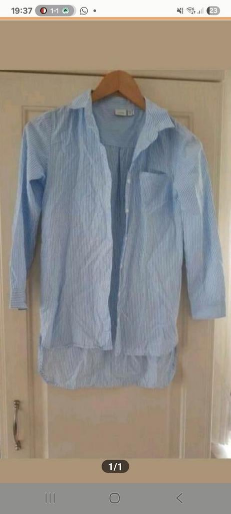 Nieuwe blauwe name it blouse 134 140, Kinderen en Baby's, Kinderkleding | Maat 134, Meisje, Overhemd of Blouse, Nieuw, Ophalen of Verzenden
