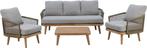 Loungeset rope-aluminium compleet trendy 4 delig, Ophalen, 5 zitplaatsen, Bank, Loungeset