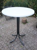 Sta tafel 2x inklapbaar. Wit rond tafelblad prijs per stuk, Ophalen, Gebruikt, ., .