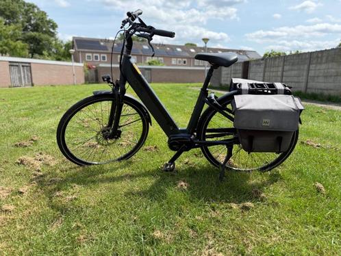 elektrische dames fiets qwic premium blauw/zwart, Fietsen en Brommers, Elektrische fietsen, Zo goed als nieuw, Qwic, 47 tot 51 cm