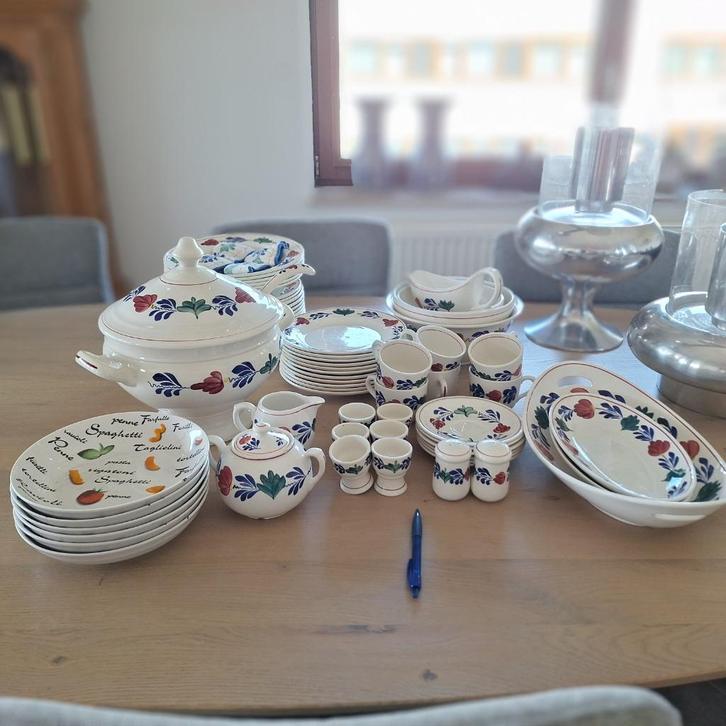 servies boerenbont, Huis en Inrichting, Keuken | Servies, Gebruikt, Compleet servies, Boerenbont, Keramiek, Ophalen