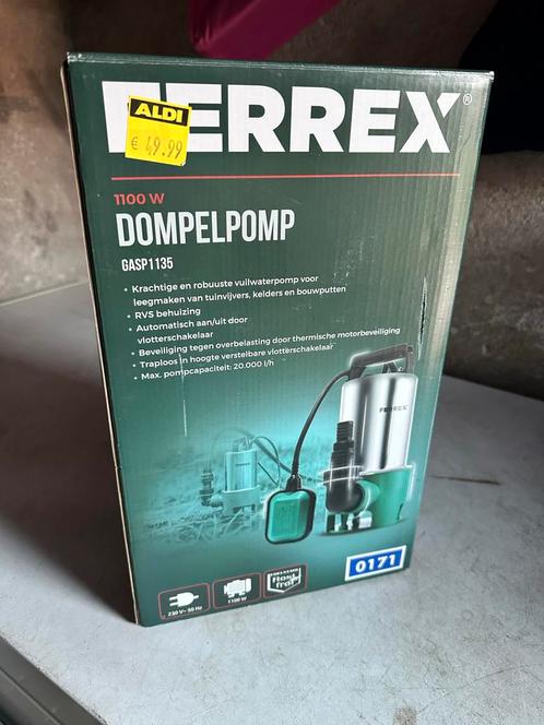 Ferrex 1100W vuil water Dompelpomp - Nieuw in doos, Doe-het-zelf en Verbouw, Overige Doe-het-zelf en Verbouw, Nieuw, Ophalen of Verzenden