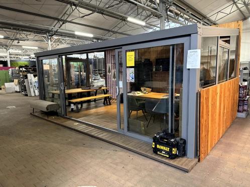 Garden Dreams overkapping aluminium Grijs met glas 6x3,5m, Tuin en Terras, Overkappingen, Zo goed als nieuw, Serre, Ophalen