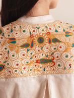 Biologisch katoenen blouse met borduursels, Kleding | Dames, Verzenden, Nieuw, Maat 38/40 (M), Overige kleuren