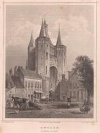 Zwolle. Sassen-Poort Staalgravure ca. 1860 Terwen, Antiek en Kunst, Ophalen of Verzenden