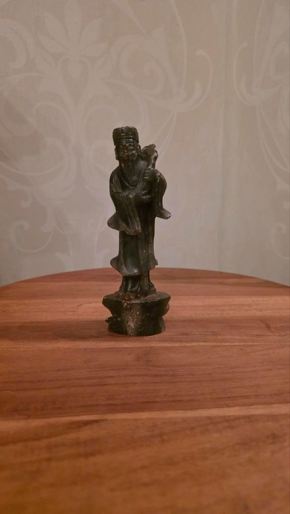 Antiek Shou Lao Beeldje, Antiek en Kunst, Kunst | Beelden en Houtsnijwerken, Verzenden