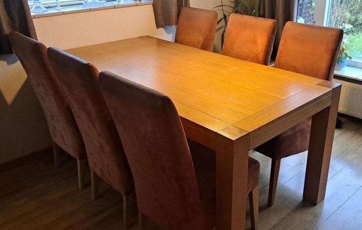eettafel met stoelen, salontafel, dressoir, Huis en Inrichting, Complete inboedels, Ophalen