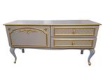 Gerestylde Queen Ann Commode - Taupe/Goud, Ophalen, Mandysmaison, 5664HM, Zo goed als nieuw