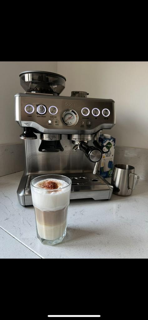 Sage Barista express stainless steel, Witgoed en Apparatuur, Koffiezetapparaten, Zo goed als nieuw, Espresso apparaat, Stoompijpje