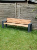 Houten buitenbank robuuste stalen poten | stijlvol en sterk, Tuin en Terras, Tuinbanken, Ophalen, Nieuw, Hout
