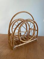 Vintage boho magazinehouder - riet rotan jaren 60 design, Ophalen of Verzenden, Zo goed als nieuw
