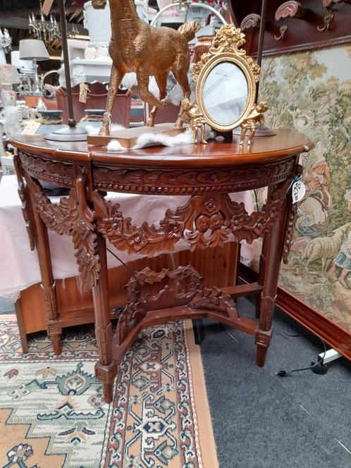 Unieke barok side tafel zeer bewerkt, Antiek en Kunst, Antiek | Meubels | Tafels, Ophalen