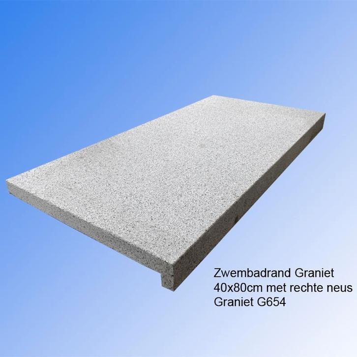 traptrede G654 Graniet 80x40x3/5 cm gezoete haakse neus, Tuin en Terras, Grind, Keien en Split, Nieuw, Overige typen, Graniet