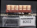 Fleischmann 8202 - Rongenwagen Rr20 met houtlading (15256), Gelijkstroom, Fleischmann, Wagon, Ophalen of Verzenden