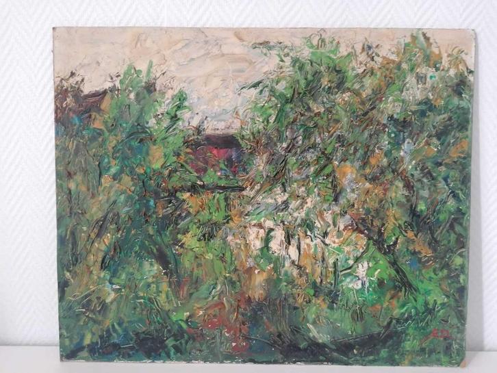 Erich DIETZ (1903–1990) — Abstract vegetatief landschap, Antiek en Kunst, Kunst | Schilderijen | Abstract, Ophalen