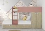 Fratello stapelbed met kast en lades - 90x190 - Witgrenen/ou