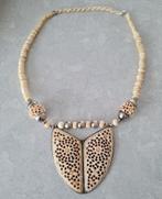 Prachtige ketting - handgesneden been - vlinder, Ophalen of Verzenden, Ketting