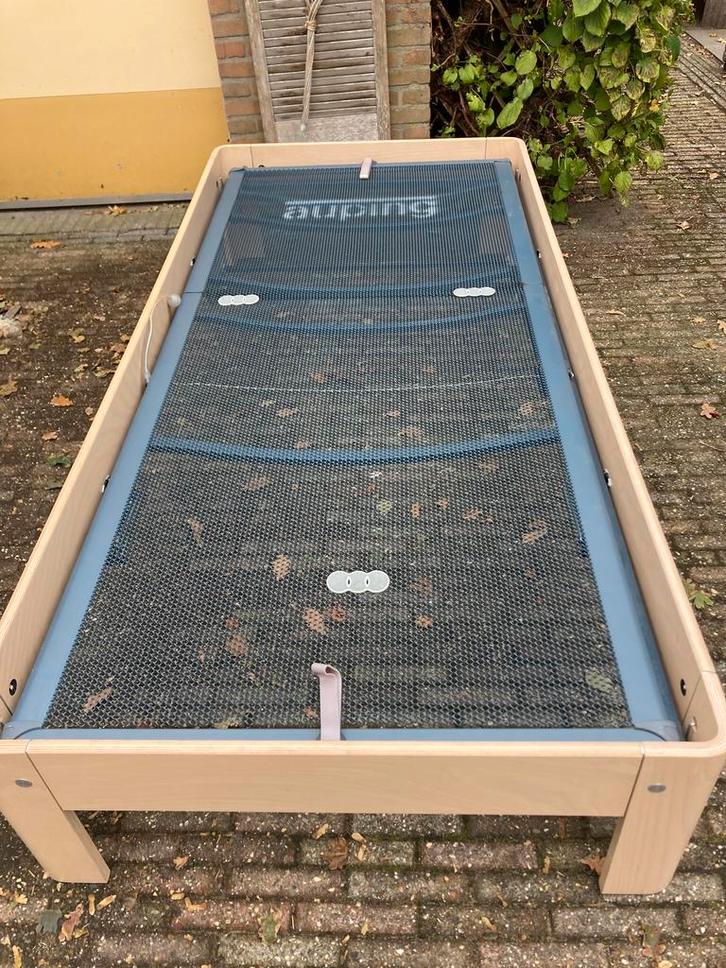 Te koop super lange Auping Auronde 100 x220  41,5 cm hoog, Huis en Inrichting, Slaapkamer | Bedden, Gebruikt, Eenpersoons, 100 cm