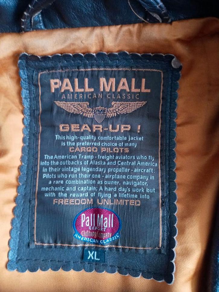 PALL MALL GEAR-UP LEREN PILOTENJACK, Kleding | Heren, Jassen | Winter, Gedragen, Maat 56/58 (XL), Bruin, Ophalen of Verzenden