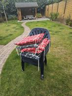 Blauwe plastic tuinstoelen 4 - gratis af te halen, Tuin en Terras, Ophalen, Gebruikt