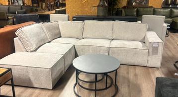 Beige hoekbank