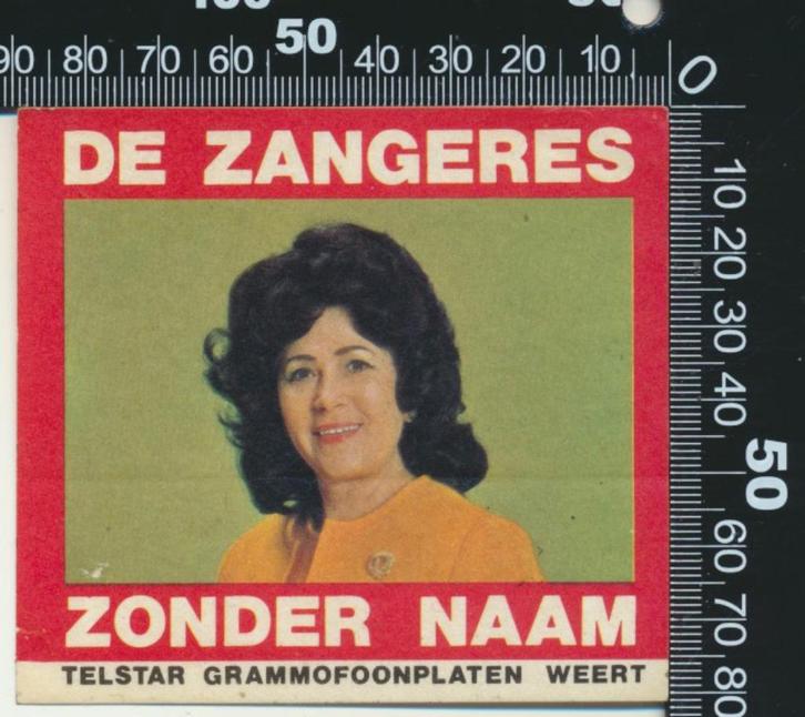 Sticker: De Zangeres Zonder Naam - Telstar Grammafoonplaten, Verzamelen, Stickers, Zo goed als nieuw, Bedrijf of Vereniging, Ophalen of Verzenden