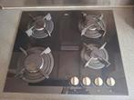 Zwart glazen glaskookplaat, Witgoed en Apparatuur, Kookplaten, Ophalen, Gebruikt, 4 kookzones, Inbouw