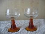 2 wijnroemers (bruine voet, Ophalen of Verzenden, Bierglas
