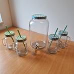 Drankdispenser met glazen en rietjes, Ophalen of Verzenden, Zo goed als nieuw