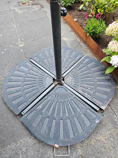 Parasolvoet - 5 Delen - Gebruikt, Tuin en Terras, Parasols, Gebruikt, Parasolvoet, Minder dan 1 meter, Ophalen