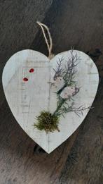 houten hart met decoratie, Ophalen of Verzenden, Zo goed als nieuw