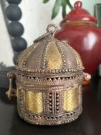 Antiek Indiase messing koepelvormig pot, Antiek en Kunst, Ophalen of Verzenden