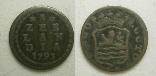 PD10614 Zeeland Duit 1793    , Postzegels en Munten, Munten | Nederland, Overige waardes, Vóór koninkrijk, Ophalen of Verzenden