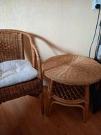 Compleet set stoel met kussen en tafel, Huis en Inrichting, Stoelen, Ophalen, Zo goed als nieuw, Eén