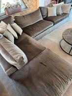 Macazz grote bank velvet bruin, Huis en Inrichting, Banken | Bankstellen, Ophalen, 100 tot 125 cm, Hoekbank, 300 cm of meer