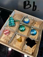 Set gekleurde glazen vintage kerstballen oud brocant, Ophalen of Verzenden, Zo goed als nieuw