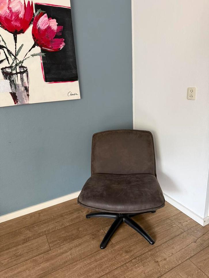 draaistoel Fauteuil George antraciet Cowboy | Eleonora, Huis en Inrichting, Stoelen, Zo goed als nieuw, Eén, Grijs, Ophalen