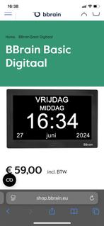 Bbrain basic digitaal, Huis en Inrichting, Ophalen of Verzenden, Zo goed als nieuw, Digitaal, Staande klok