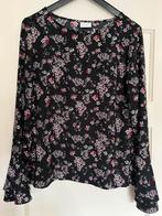 Vila Blouse - Zwart met Bloemen - Maat M, Kleding | Dames, Blouses en Tunieken, Maat 38/40 (M), Zwart, Vila, Ophalen of Verzenden