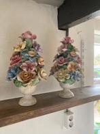 chic antiek, stenen potten met bloemendecoratie, Huis en Inrichting, Woonaccessoires | Vazen, Ophalen, Gebruikt, Overige kleuren