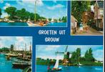Ch49 gelopen ansichtkaart groeten uit grouw, Ophalen of Verzenden, 1980 tot heden, Gelopen