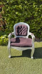 Barok kinder stoel zwart zilver, Huis en Inrichting, Fauteuils, Ophalen, Gebruikt
