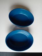 2 Le Creuset gietijzeren emaille pannen schaaltjes blauw, Huis en Inrichting, Ophalen of Verzenden, Zo goed als nieuw, Gietijzer