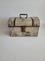 Vintage Oud blik trommel marmer look, Ophalen of Verzenden, Gebruikt, Overige