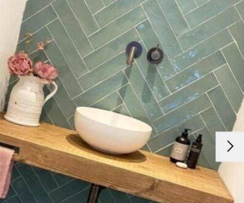 Badkamertegels- cifre colonial jade - badkamer tegels, Doe-het-zelf en Verbouw, Plinten en Afwerking, Nieuw, Overige typen, Overige materialen
