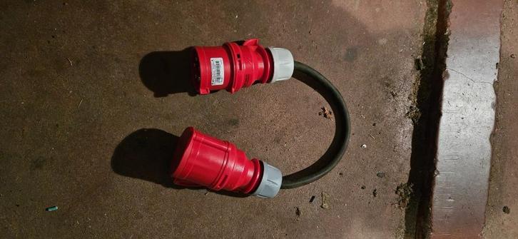 Krachtstroom koppeling met fase wisselaar, Doe-het-zelf en Verbouw, Elektra en Kabels, Nieuw, Kabel of Snoer, Ophalen of Verzenden