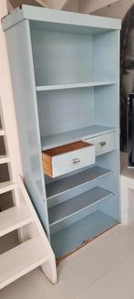 Oude brocante lichtblauwe kast, Huis en Inrichting, Kasten | Overige, Ophalen, Gebruikt