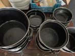 Mosselpannen set - 8 pannen, 7 deksels, Huis en Inrichting, Keuken | Potten en Pannen, Ophalen, Gebruikt, Overige materialen, Overige typen