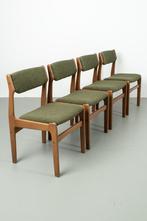 Refurbished, vintage, 70's Deense eetkamerstoelen, meerderen, Ophalen, Hout, Overige kleuren, Vier